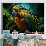 Parrots Emerald Magical Melodies - Parrot Wall Art Prints