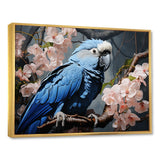 Ephemeral Plumage Charisma - Blue Parrot Wall Art
