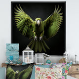 Eternal Winged Elegance - Green Parrot Wall Art