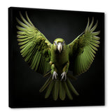 Eternal Winged Elegance - Green Parrot Wall Art