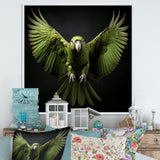 Eternal Winged Elegance - Green Parrot Wall Art