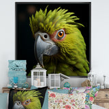 Green Eternal Feathered Vibrance - Parrot Framed Canvas Art