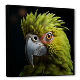 Green Eternal Feathered Vibrance - Parrot Framed Canvas Art