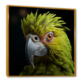 Green Eternal Feathered Vibrance - Parrot Framed Canvas Art