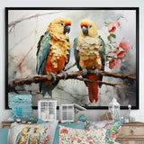 Parrots Ethereal Encounters - Parrot Large Canvas Wall Art