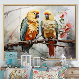 Parrots Ethereal Encounters - Parrot Large Canvas Wall Art