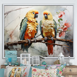 Parrots Ethereal Encounters - Parrot Large Canvas Wall Art