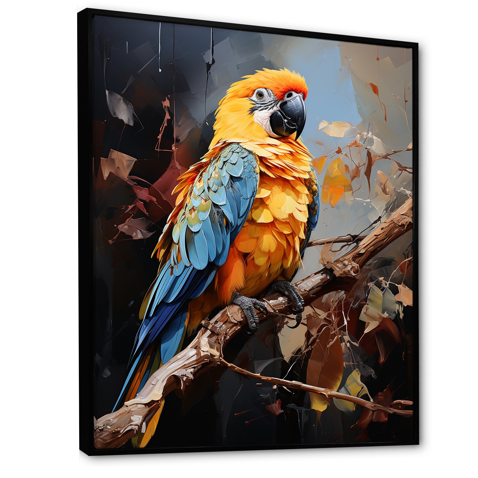 Blue And Yellow Golden Guardians - Parrot Wall Art Prints