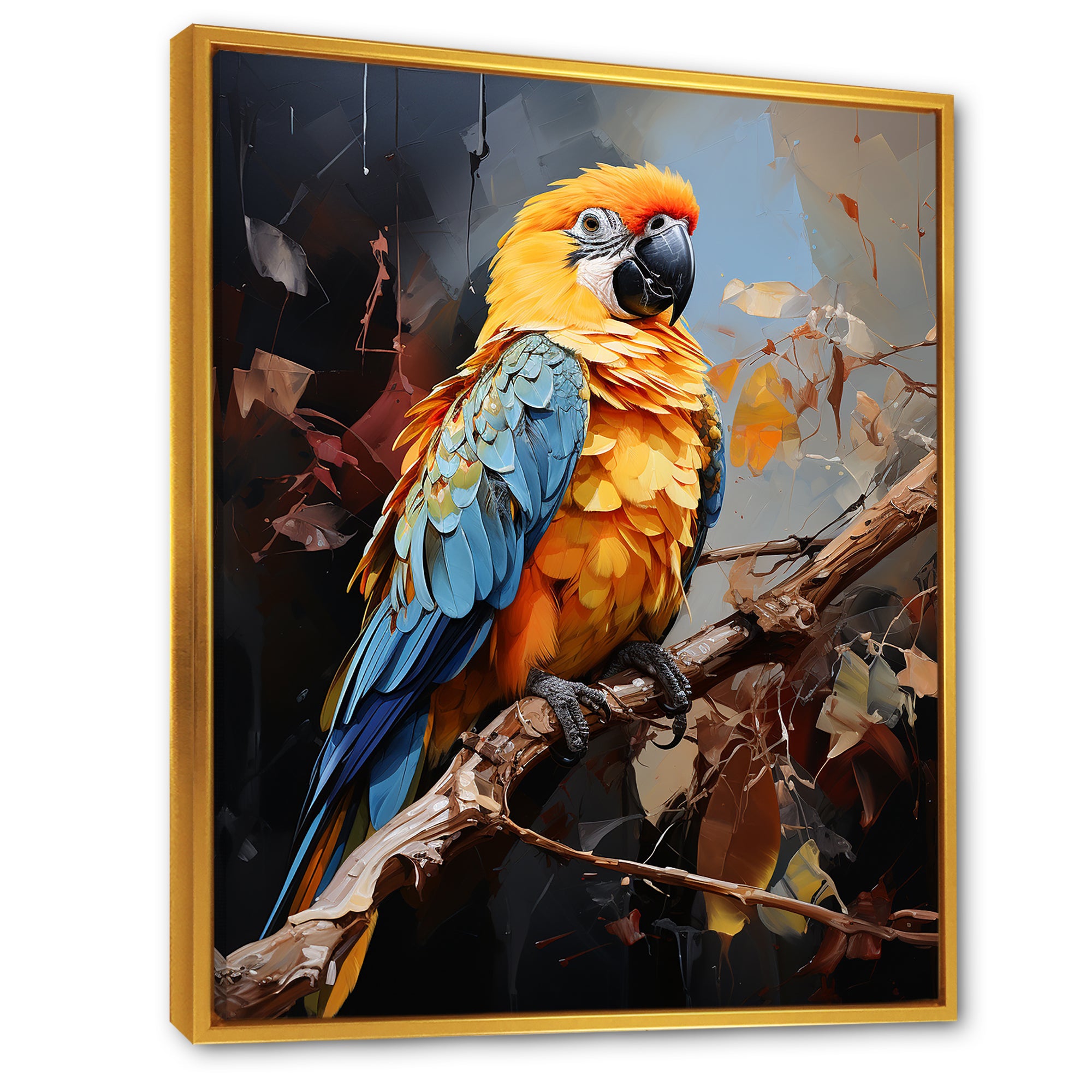 Blue And Yellow Golden Guardians - Parrot Wall Art Prints