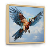 Parrots Harmony In Flight Elegance - Blue Parrot Wall Art