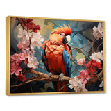 Parrots Harmony In Red - Parrot Framed Canvas Art