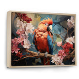 Parrots Harmony In Red - Parrot Framed Canvas Art