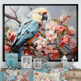 Blue Parrots Exotic Feathered Grace - Parrot Home Decor Art