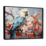 Blue Parrots Exotic Feathered Grace - Parrot Home Decor Art