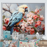 Blue Parrots Exotic Feathered Grace - Parrot Home Decor Art
