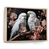 White Parrots Jungle Harmonics - Parrot Bedroom Wall Art