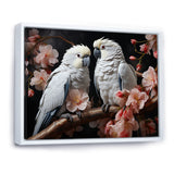 White Parrots Jungle Harmonics - Parrot Bedroom Wall Art