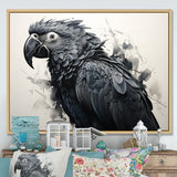 Grey Parrot Feathered Elegance - Gray Parrot Wall Art