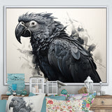 Grey Parrot Feathered Elegance - Gray Parrot Wall Art