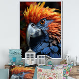 Yellow And Blue Parrots Radiant Plumage Sunset - Parrot Large Canvas Wall Art