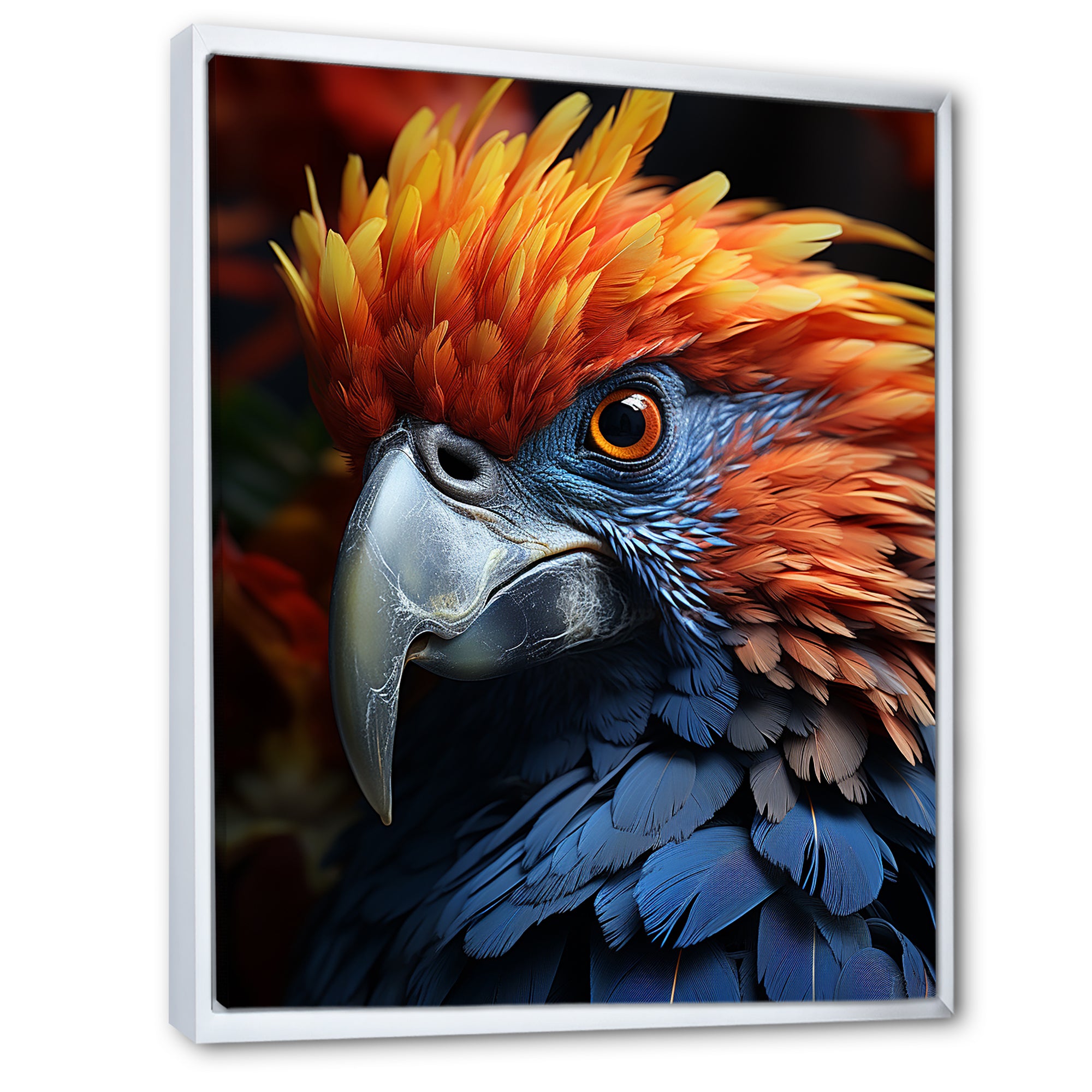 Yellow And Blue Parrots Radiant Plumage Sunset - Parrot Large Canvas Wall Art