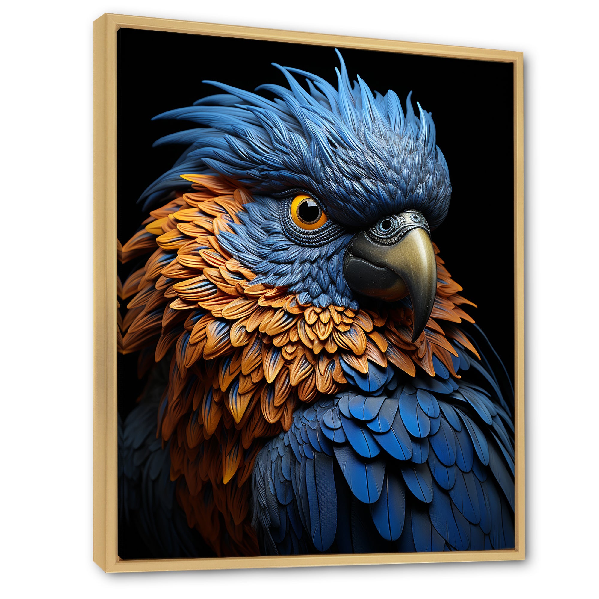 Blue And Yellow Mystical Plumage Tropical Rhapsody - Parrot Home Decor Art