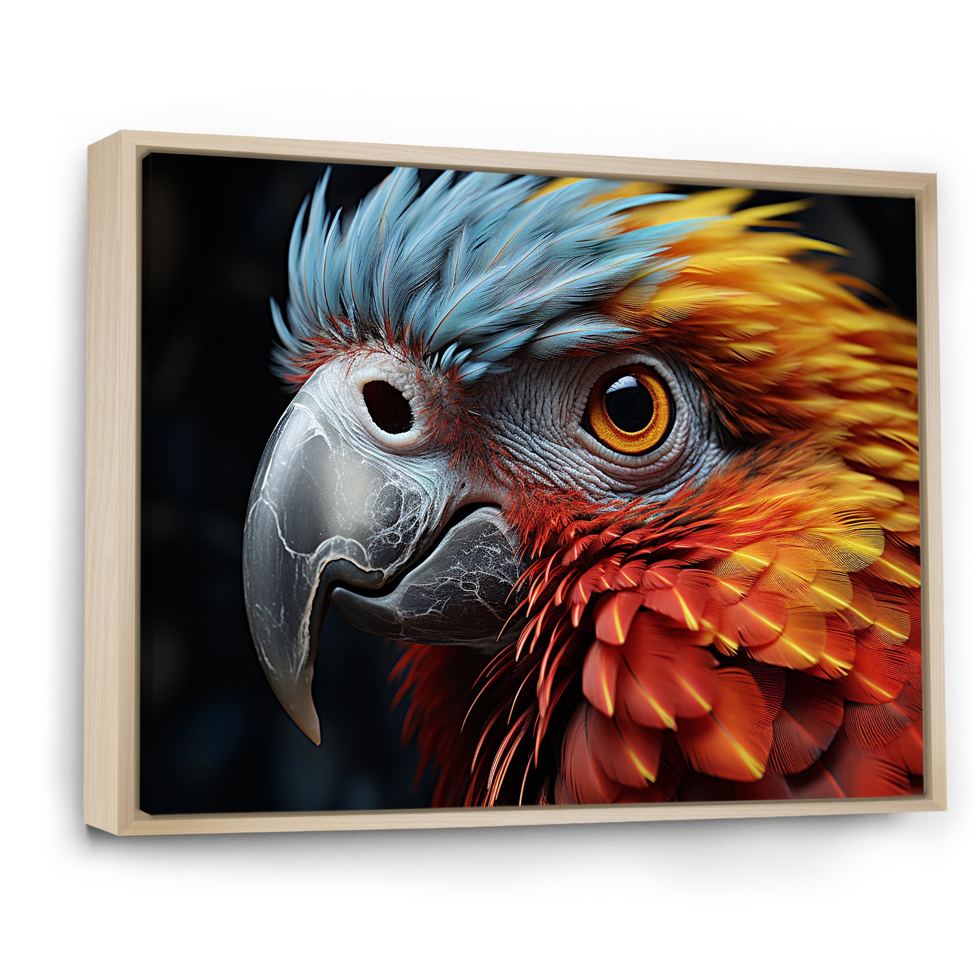 Red And Yellow Mystical Plumage Tropical Rhapsody - Parrot Bedroom Wall Art
