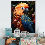 Blue And Orange Vibrant Parrot Paradox - Parrot Canvas Wall Art