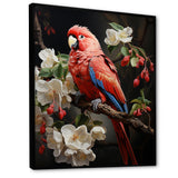 Red Parrot S Lively Radiance - Red Parrot Wall Art