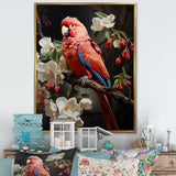 Red Parrot S Lively Radiance - Red Parrot Wall Art