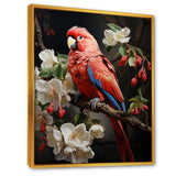 Red Parrot S Lively Radiance - Red Parrot Wall Art