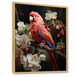 Red Parrot S Lively Radiance - Red Parrot Wall Art