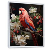Red Parrot S Lively Radiance - Red Parrot Wall Art