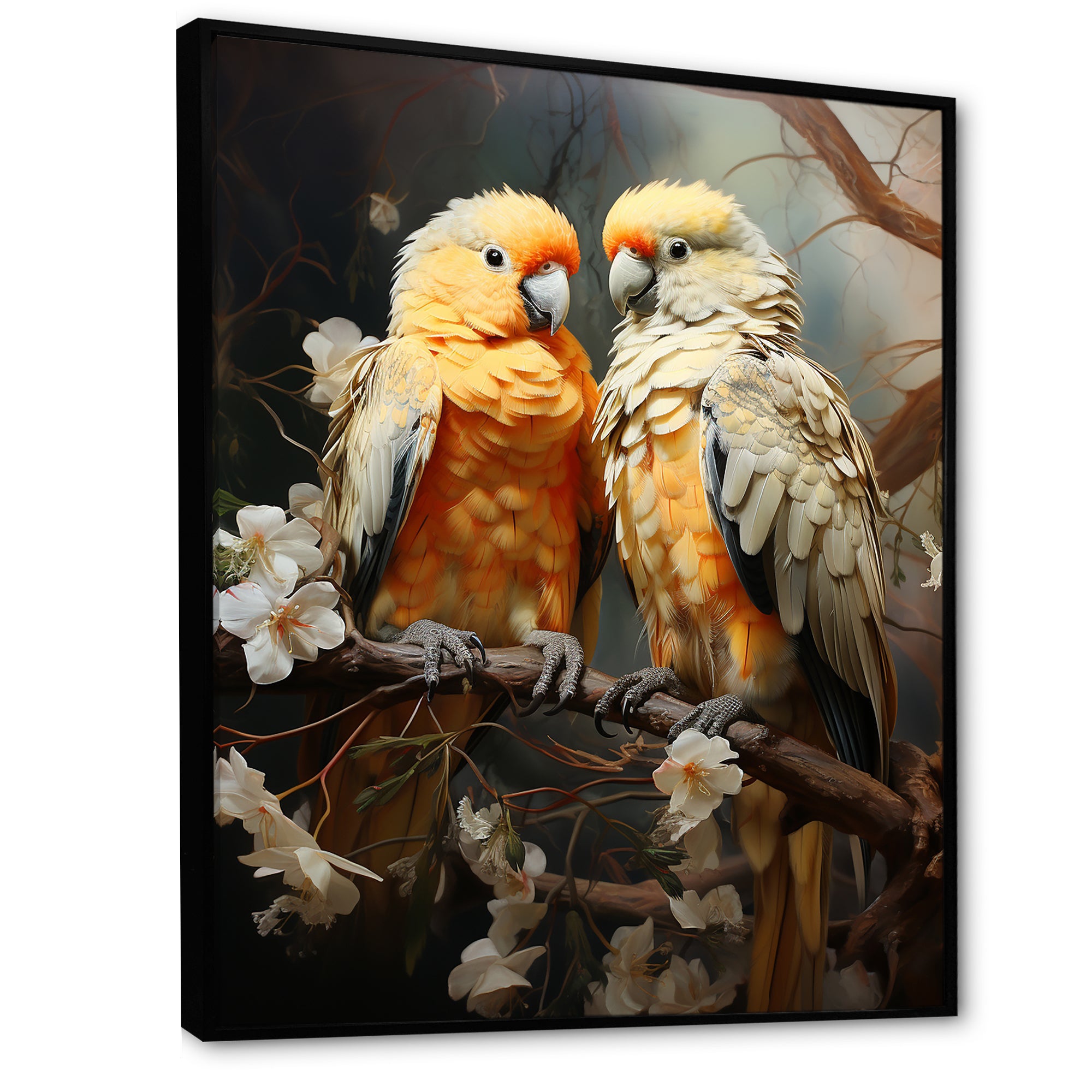 Yellow And Beige Parrot S Lively Radiance - Parrot Home Decor Art