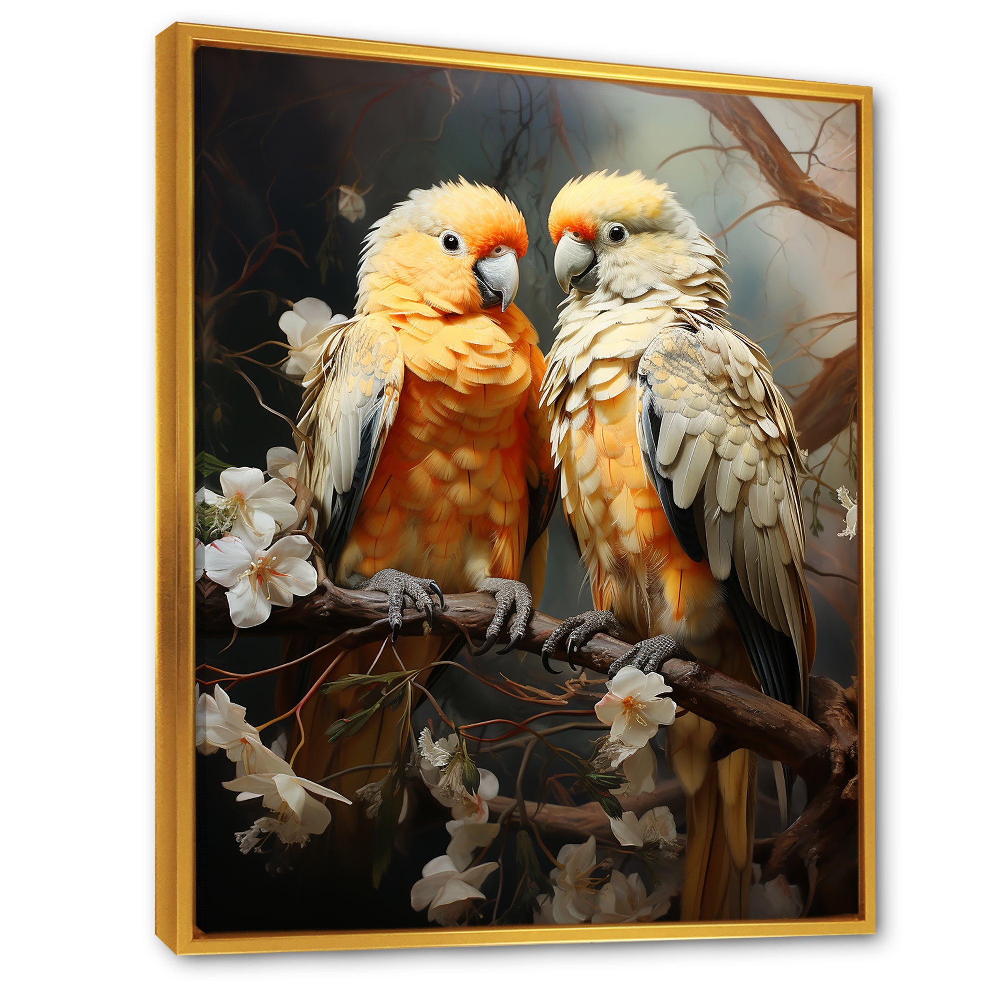 Yellow And Beige Parrot S Lively Radiance - Parrot Home Decor Art