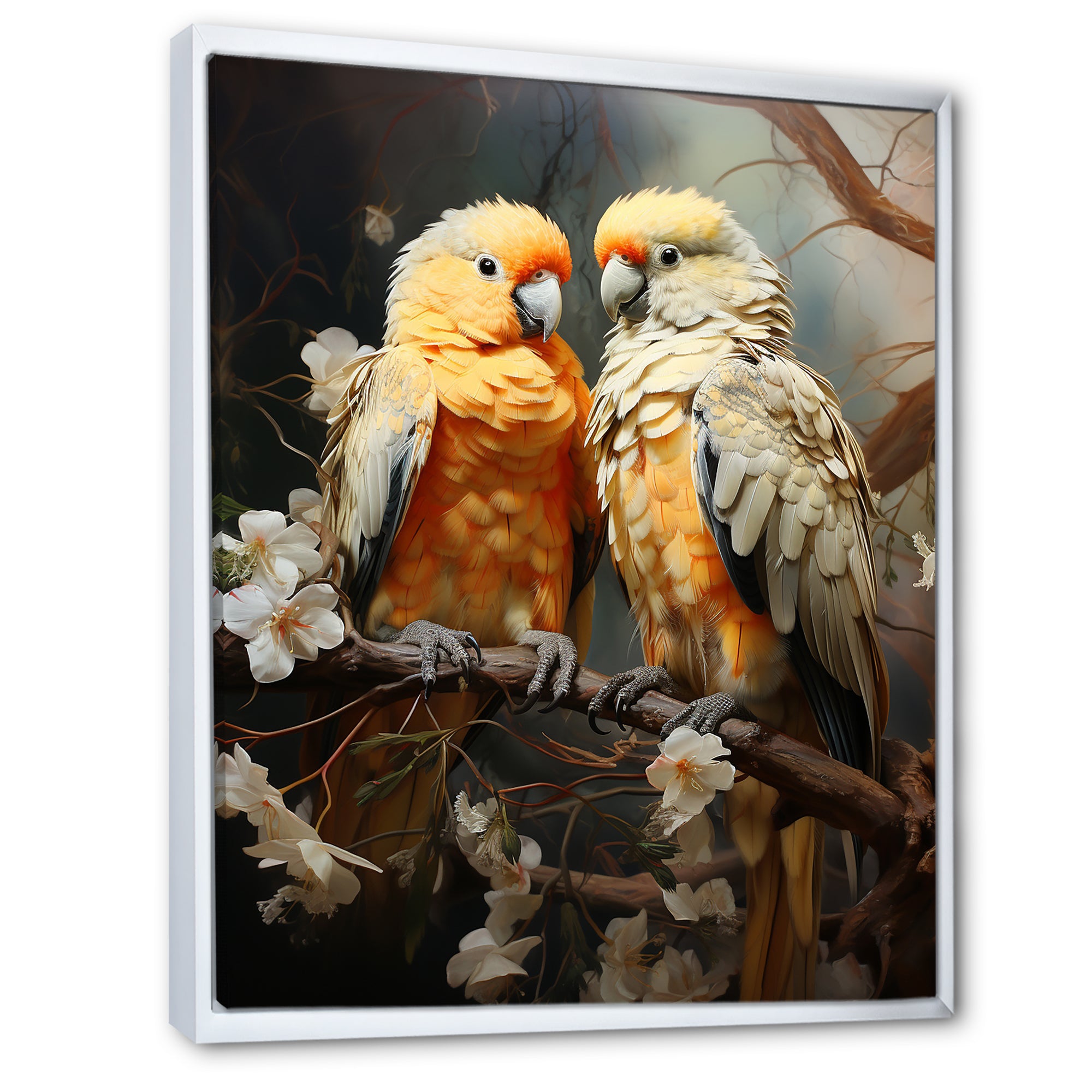 Yellow And Beige Parrot S Lively Radiance - Parrot Home Decor Art