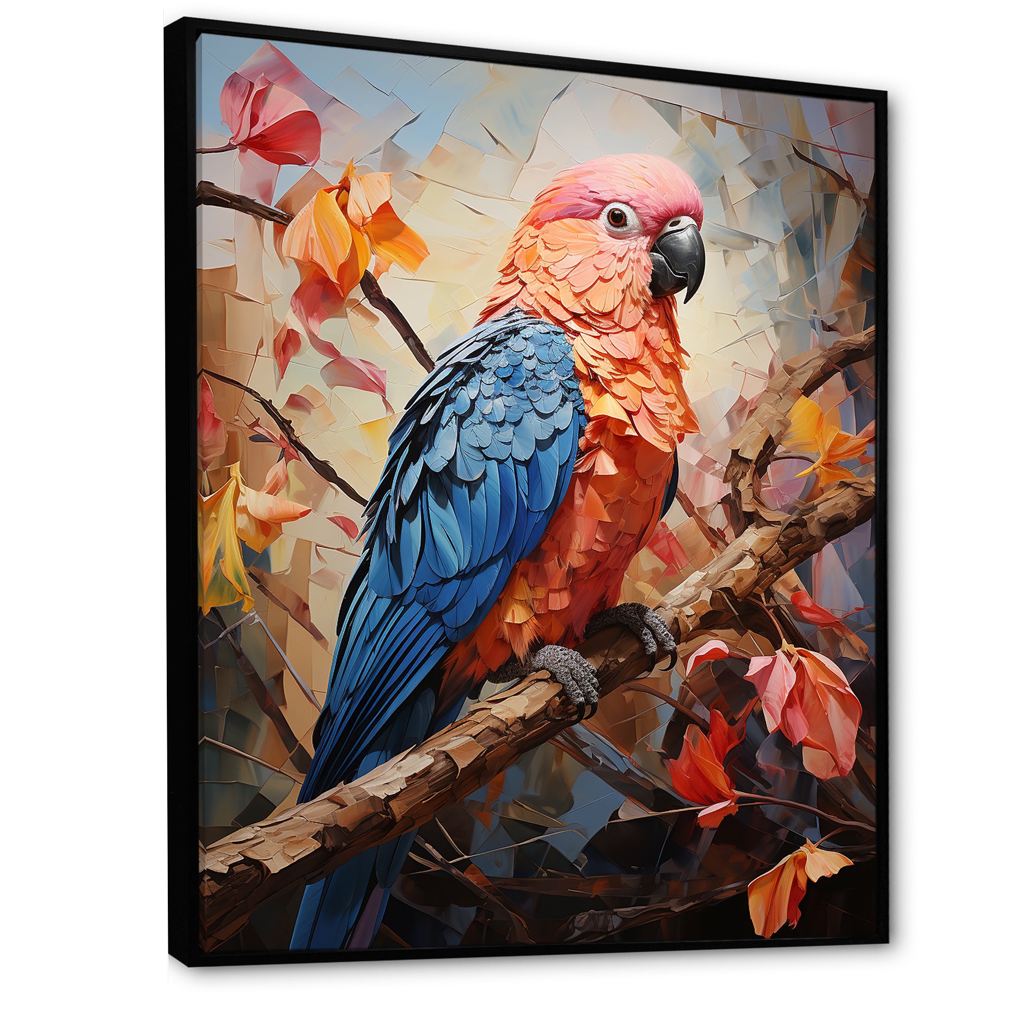 Parrots Sunset Serenade Euphoria - Parrot Canvas Wall Art