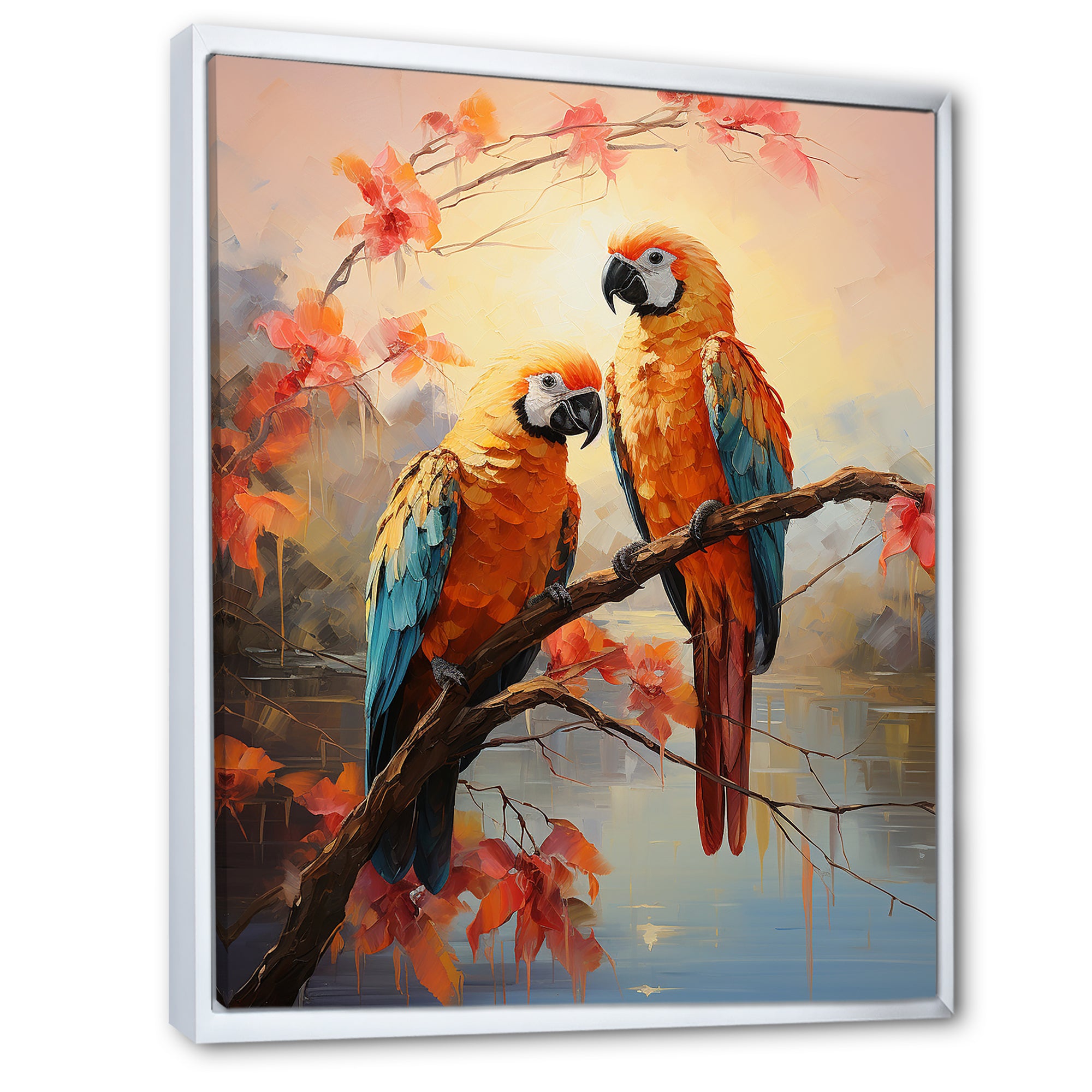 Parrots Sunset Serenade - Parrot Wall Decor