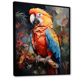 Parrot Tropical Flamboyance - Coral Parrot Wall Art