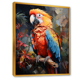 Parrot Tropical Flamboyance - Coral Parrot Wall Art