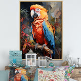Parrot Tropical Flamboyance - Coral Parrot Wall Art