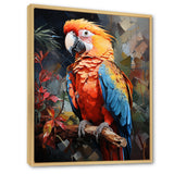 Parrot Tropical Flamboyance - Coral Parrot Wall Art