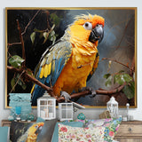 Parrot Tropical Harmony - Yellow Parrot Wall Art