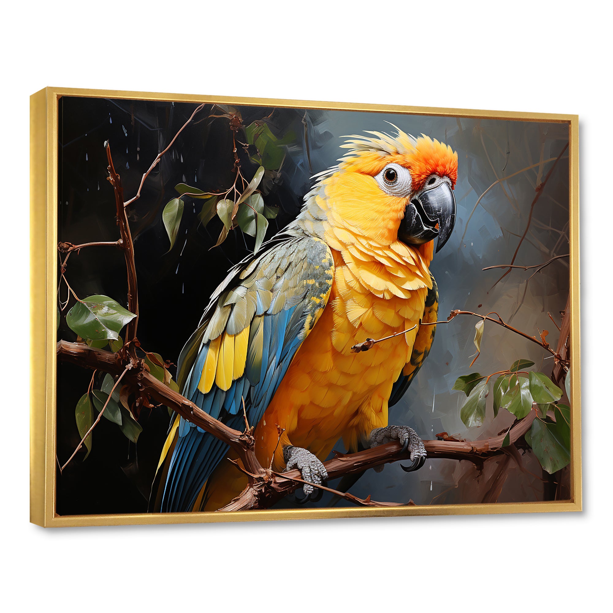 Parrot Tropical Harmony - Yellow Parrot Wall Art