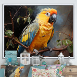 Parrot Tropical Harmony - Yellow Parrot Wall Art