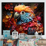 Parrot S Tropical Rhapsody - Parrot Large Canvas Wall Art