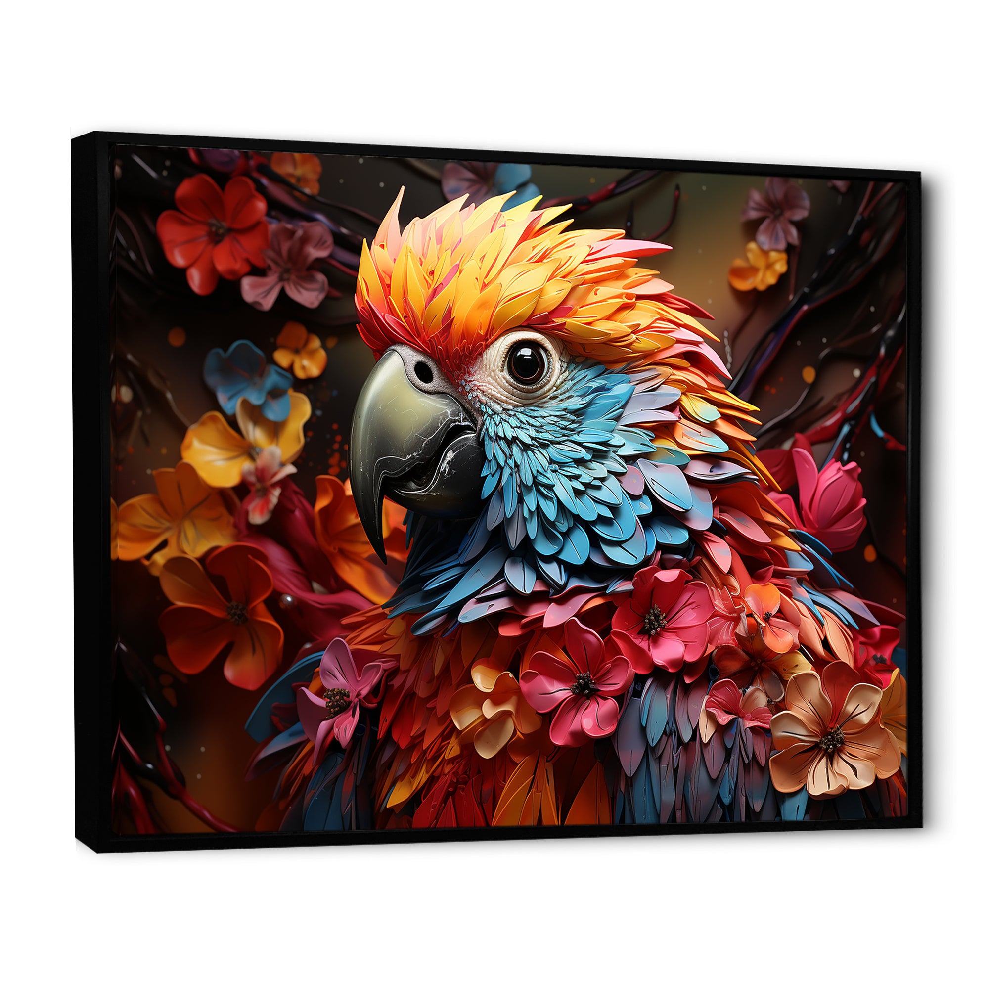 Parrot S Tropical Rhapsody - Parrot Large Canvas Wall Art