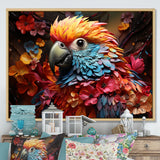 Parrot S Tropical Rhapsody - Parrot Large Canvas Wall Art