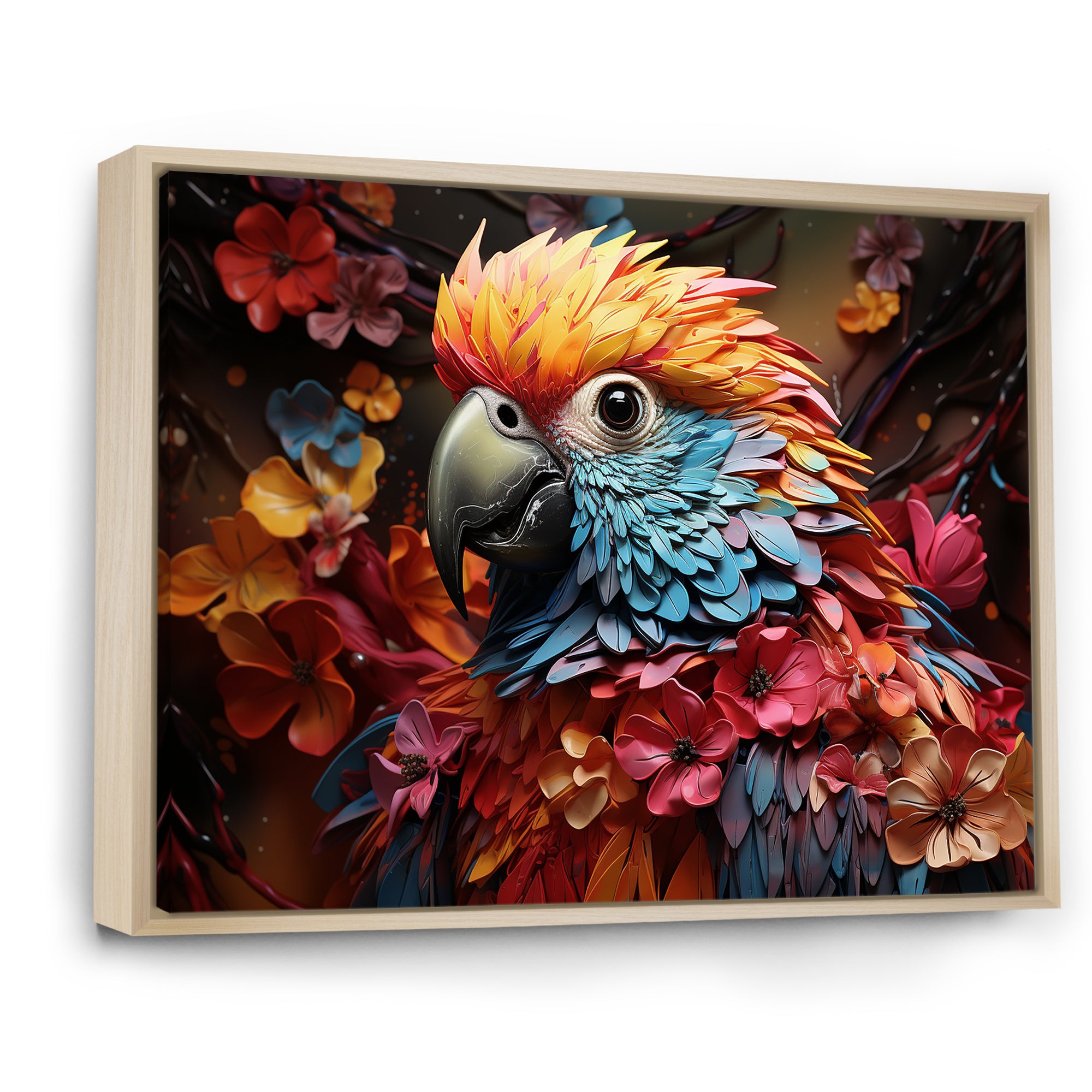 Parrot S Tropical Rhapsody - Parrot Large Canvas Wall Art
