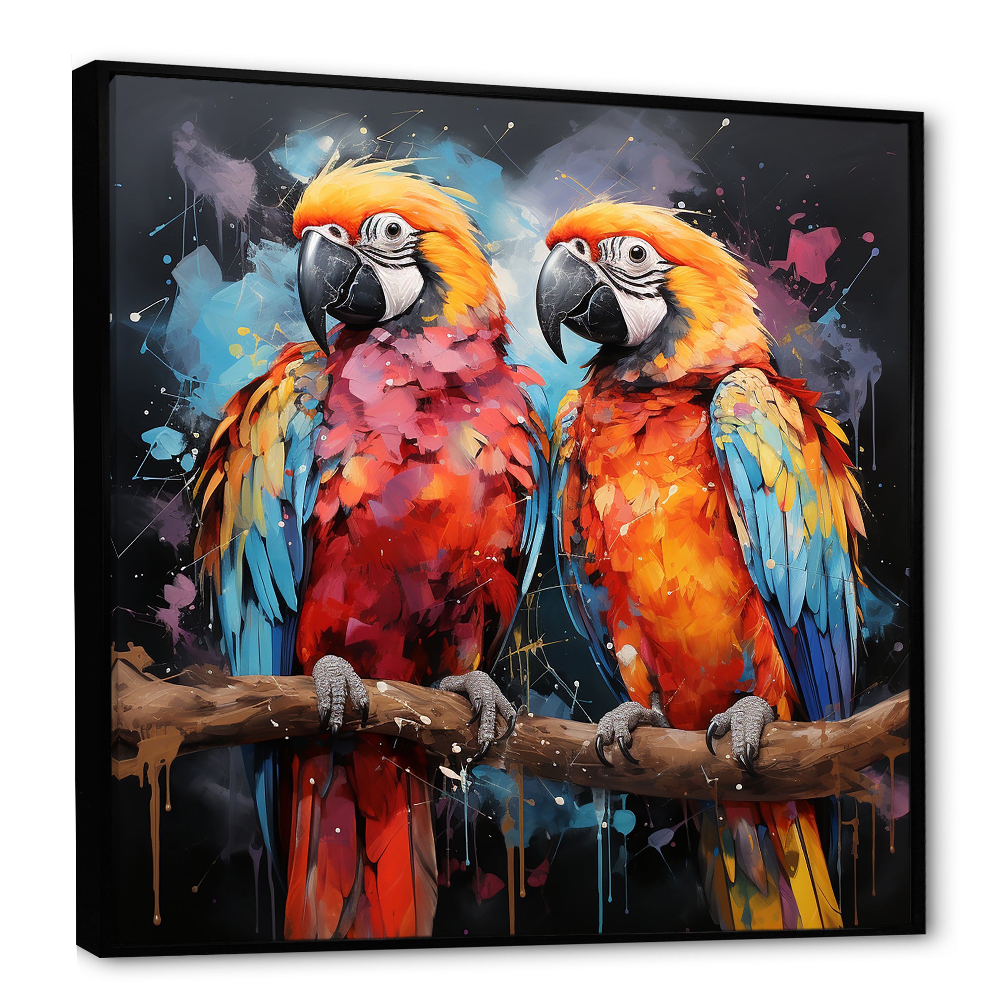 Vibrant Duets Parrot S - Parrot Wall Art Prints